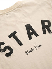 Star/ unisex relaxed fit t-shirt/ cotton jersey/ vintage treatment/ star golden goose print