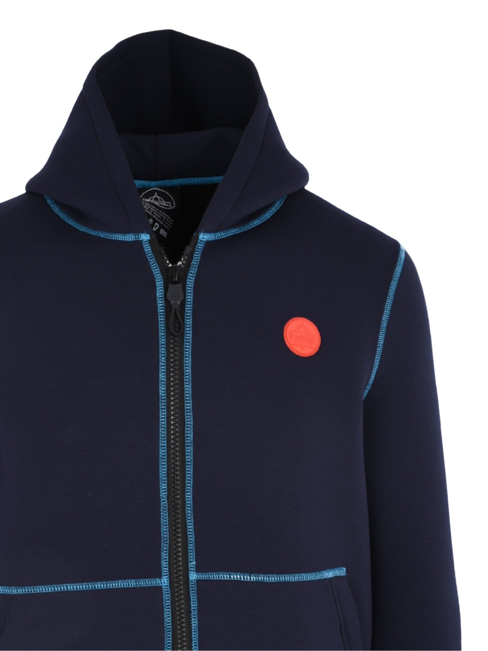 Contrast stitching hoodie