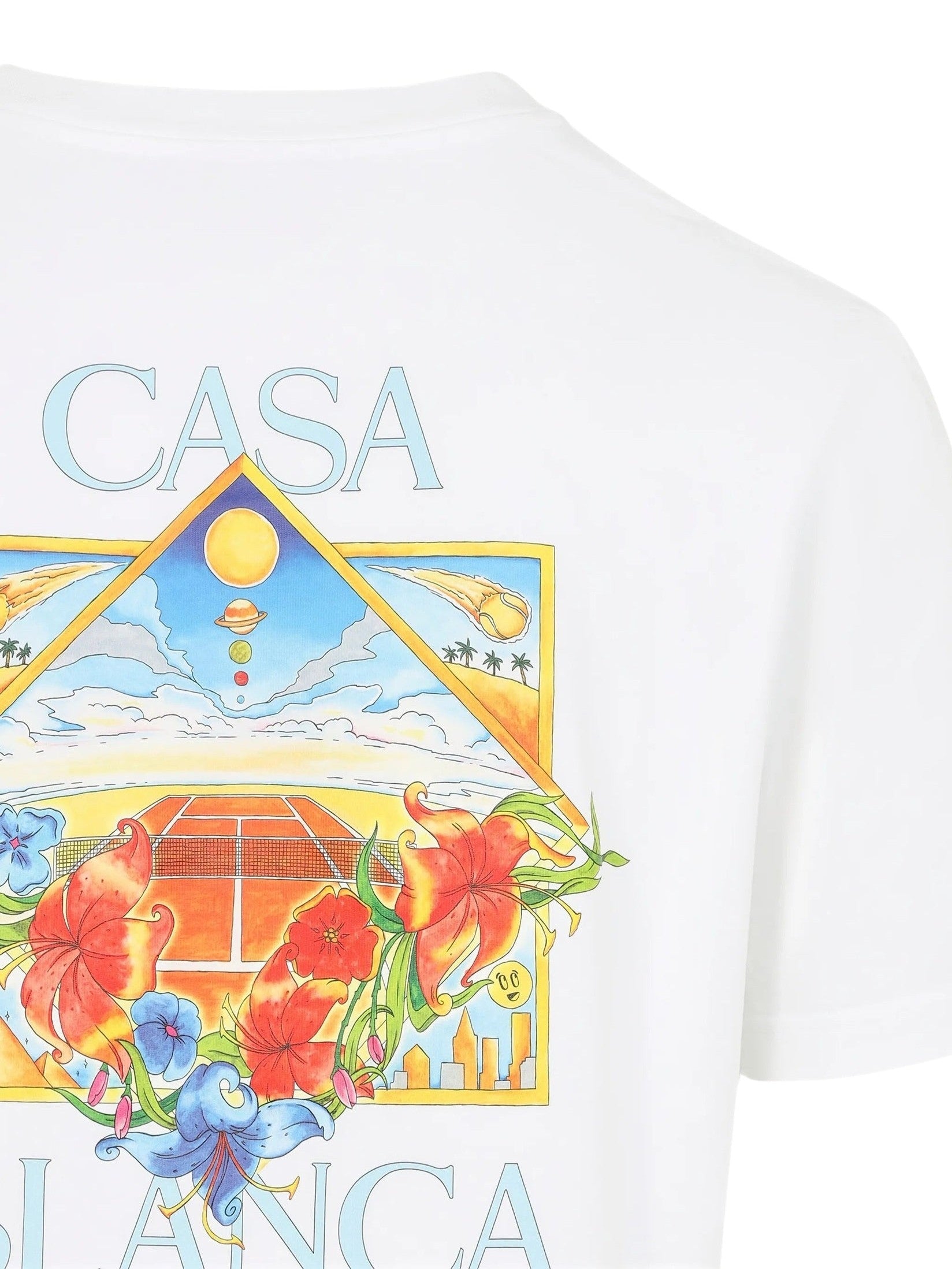 White Flower Court Icon Short Sleeve T?Shirt