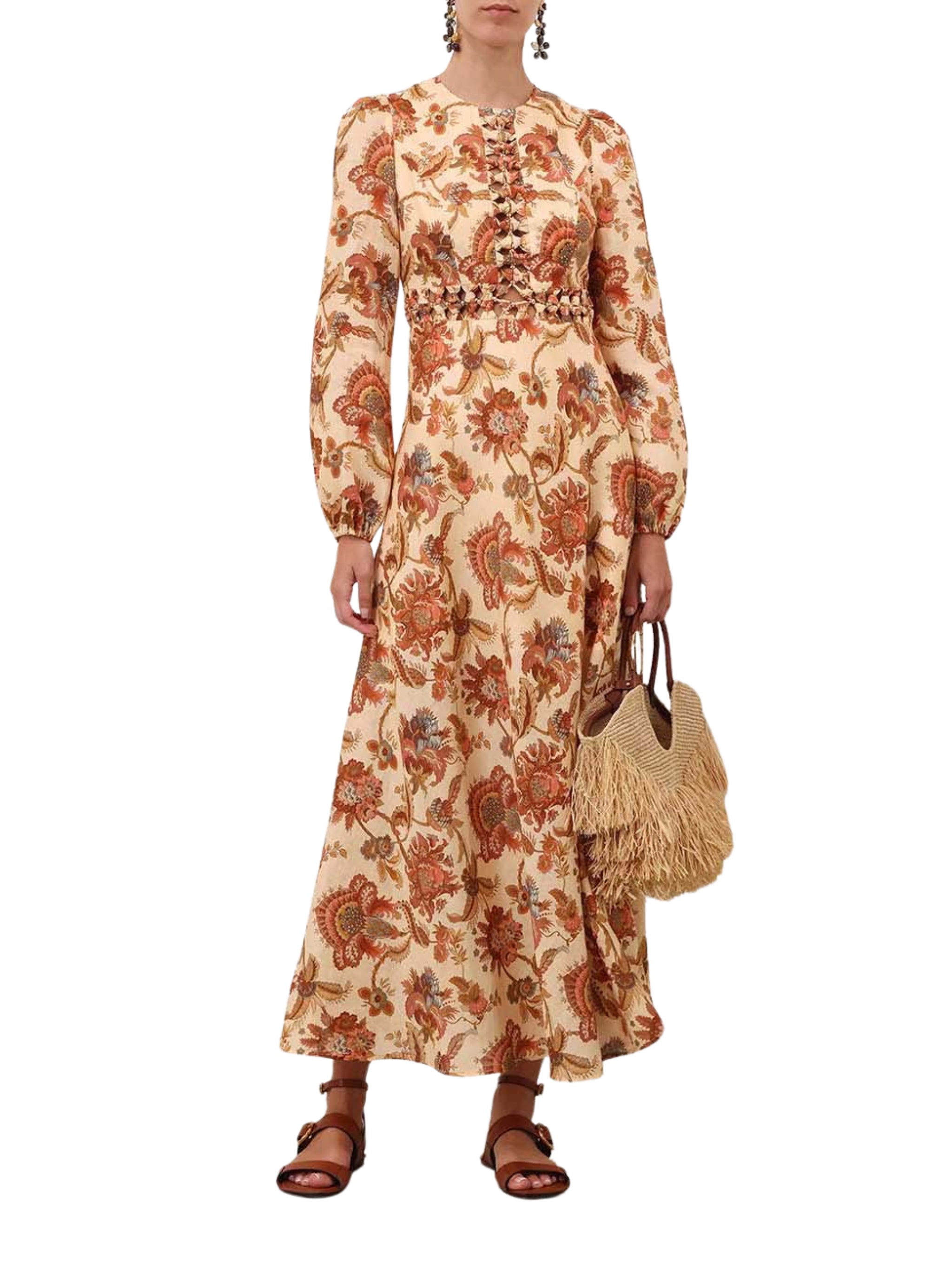 Aster long sleeve midi dress