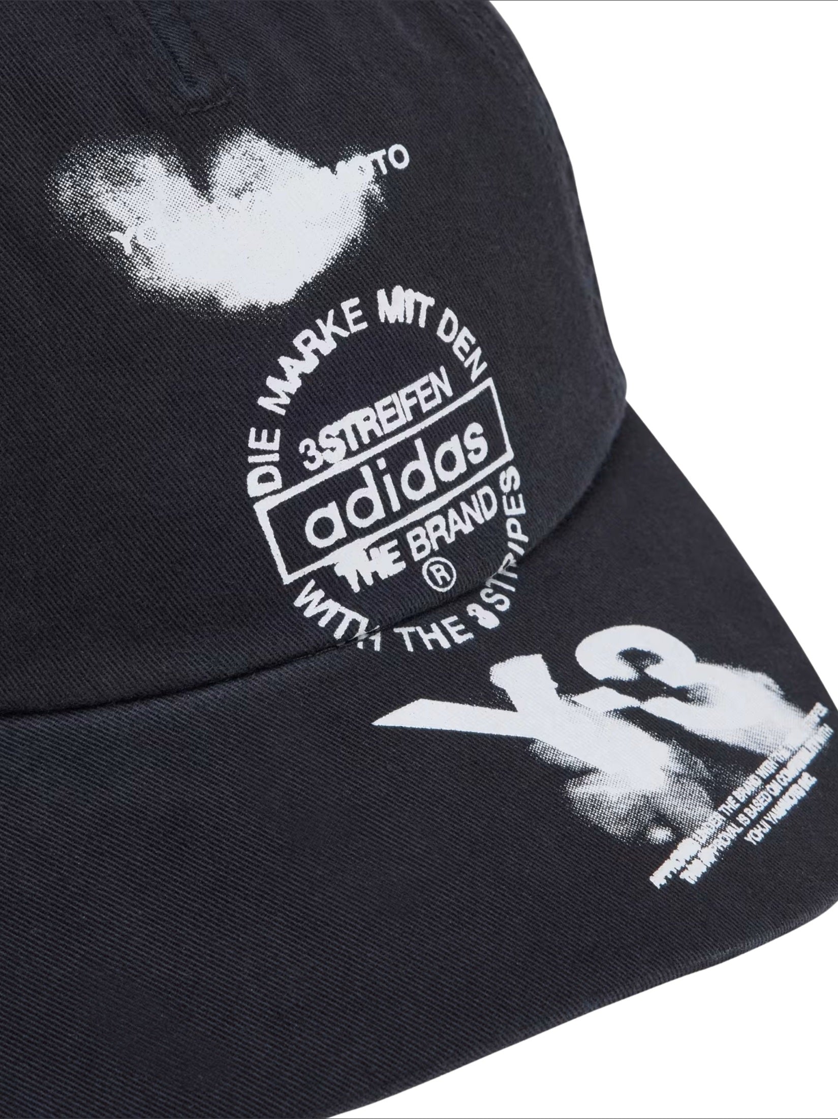 Y-3 graphic cap black