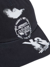 Y-3 GRAPHIC CAP BLACK