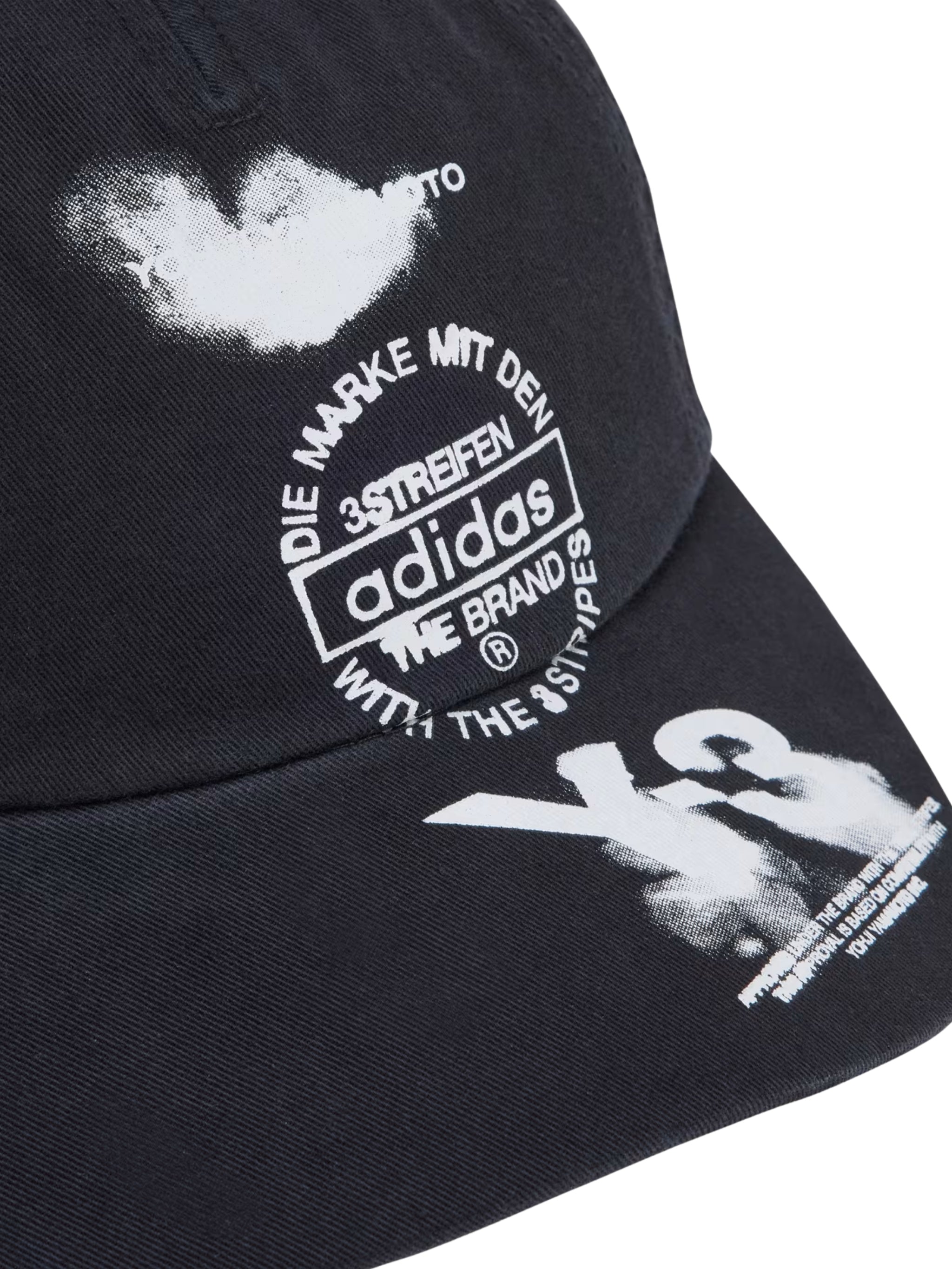 Y-3 GRAPHIC CAP BLACK