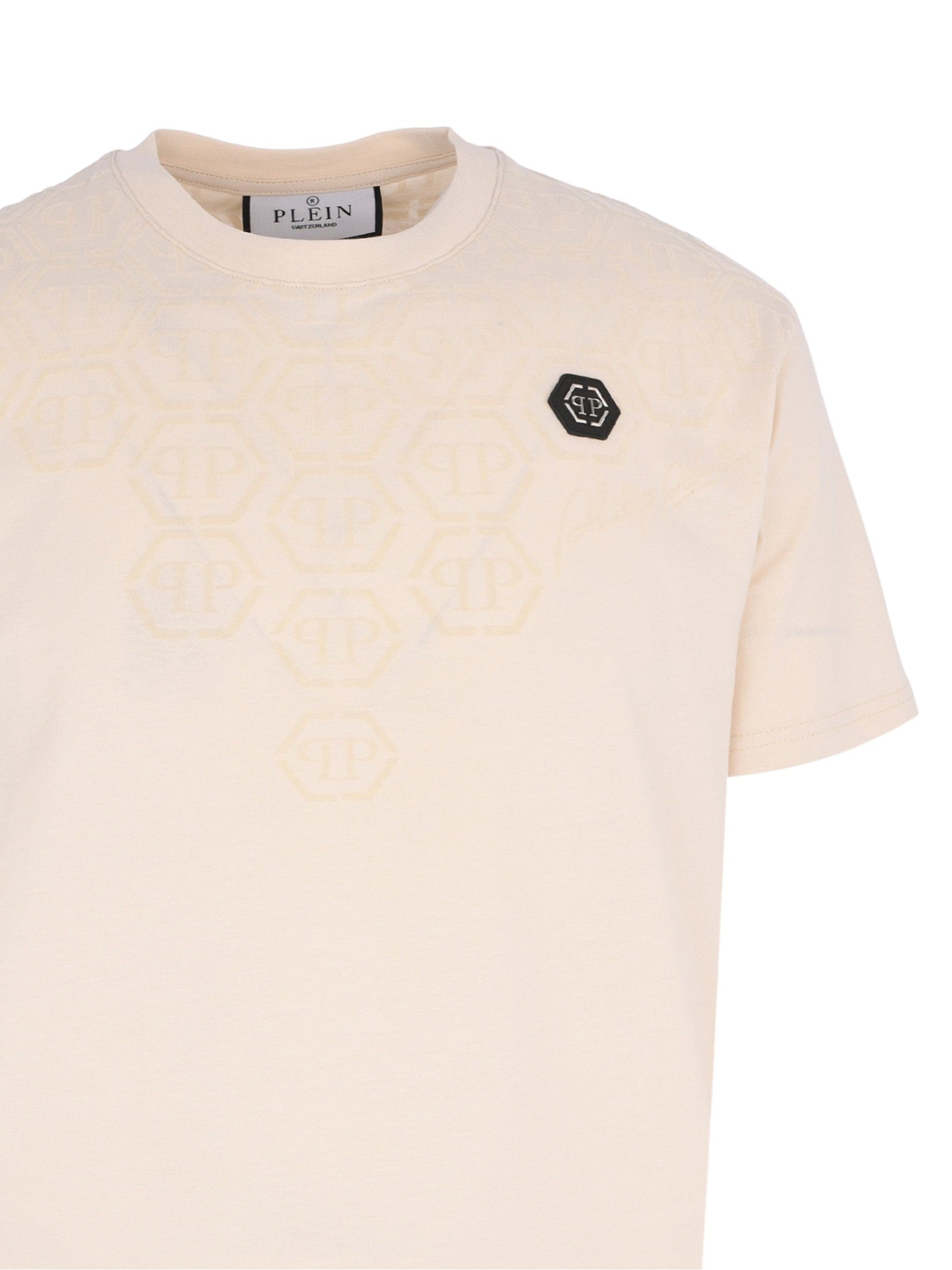 Round neck t-shirt degradé monogram