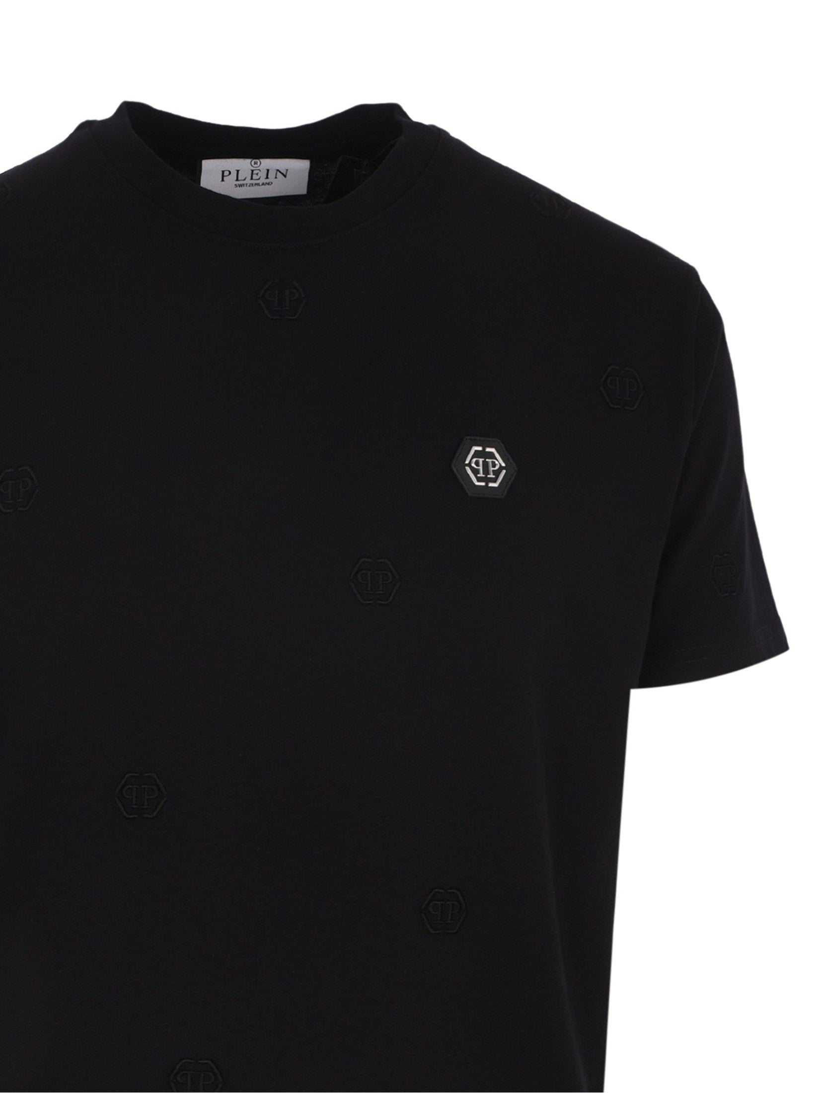 Embroidered round neck t-shirt monogram