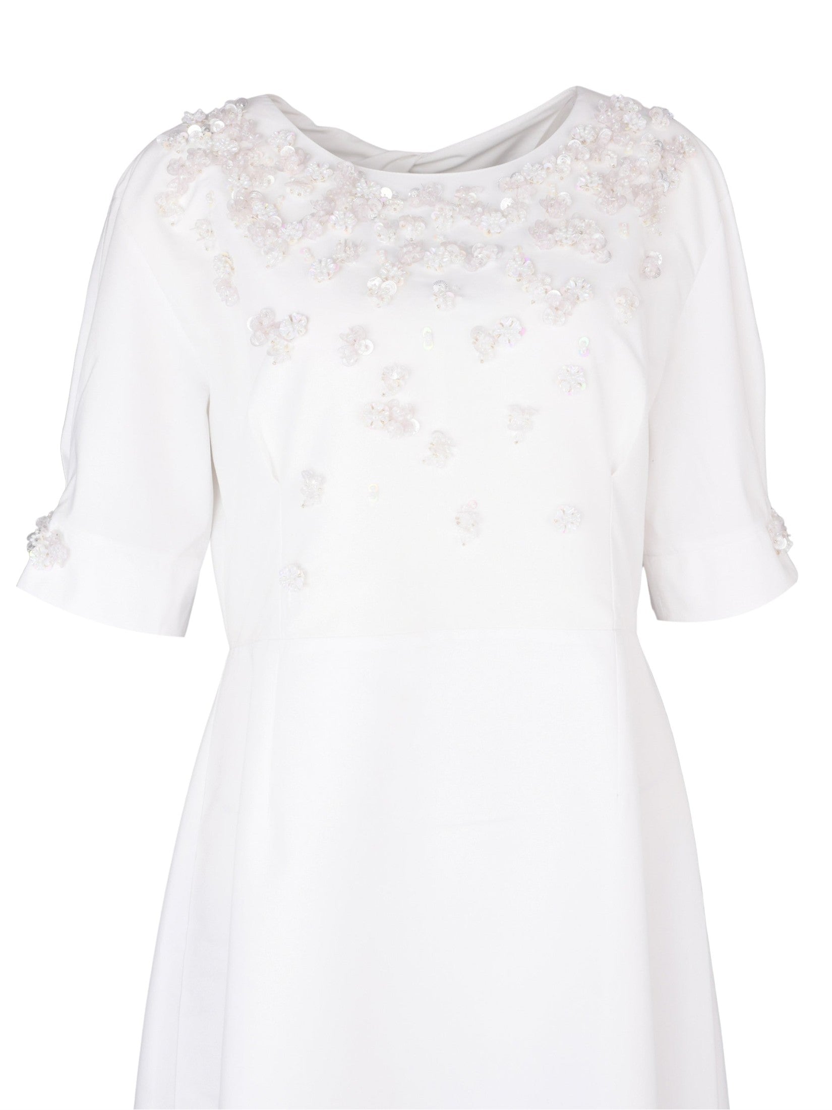 Hand embroiderd  -short sleeve dress-waist cut dress