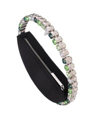 Eternity round stone-encrusted hotfix clutch