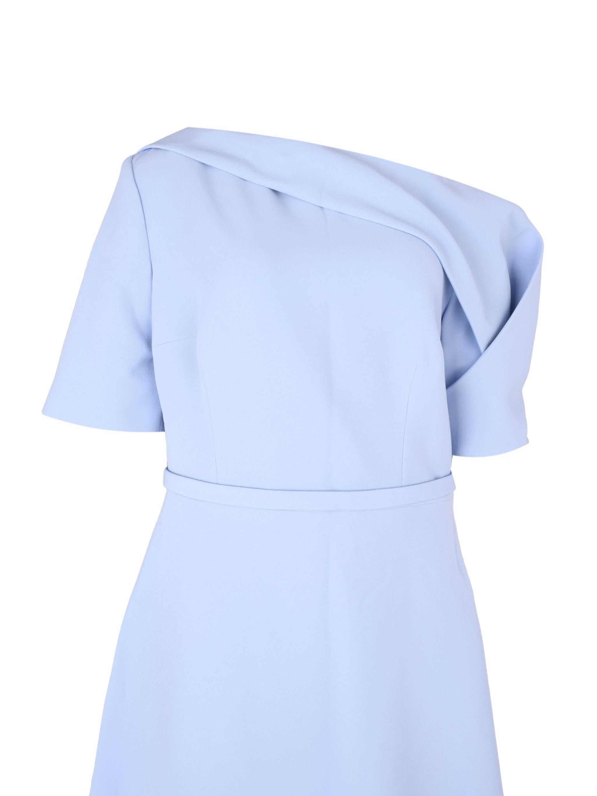 Asymmetric a-line gown with drape detail