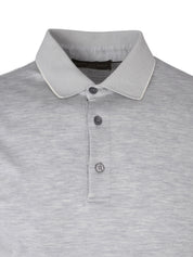 Cotton and silk short sleeves polo