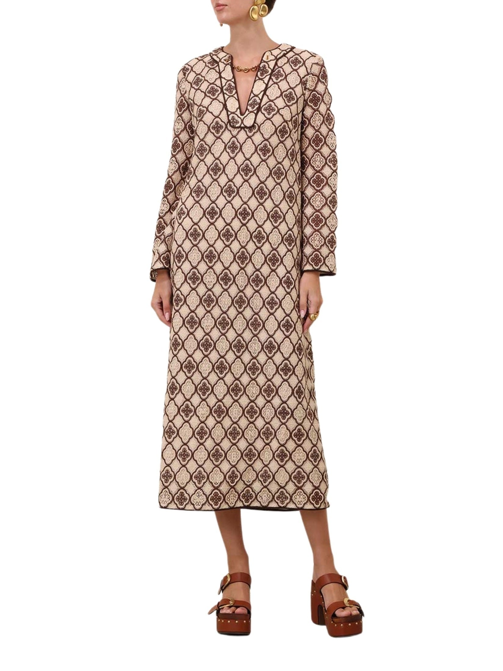 Luna guipure midi dress