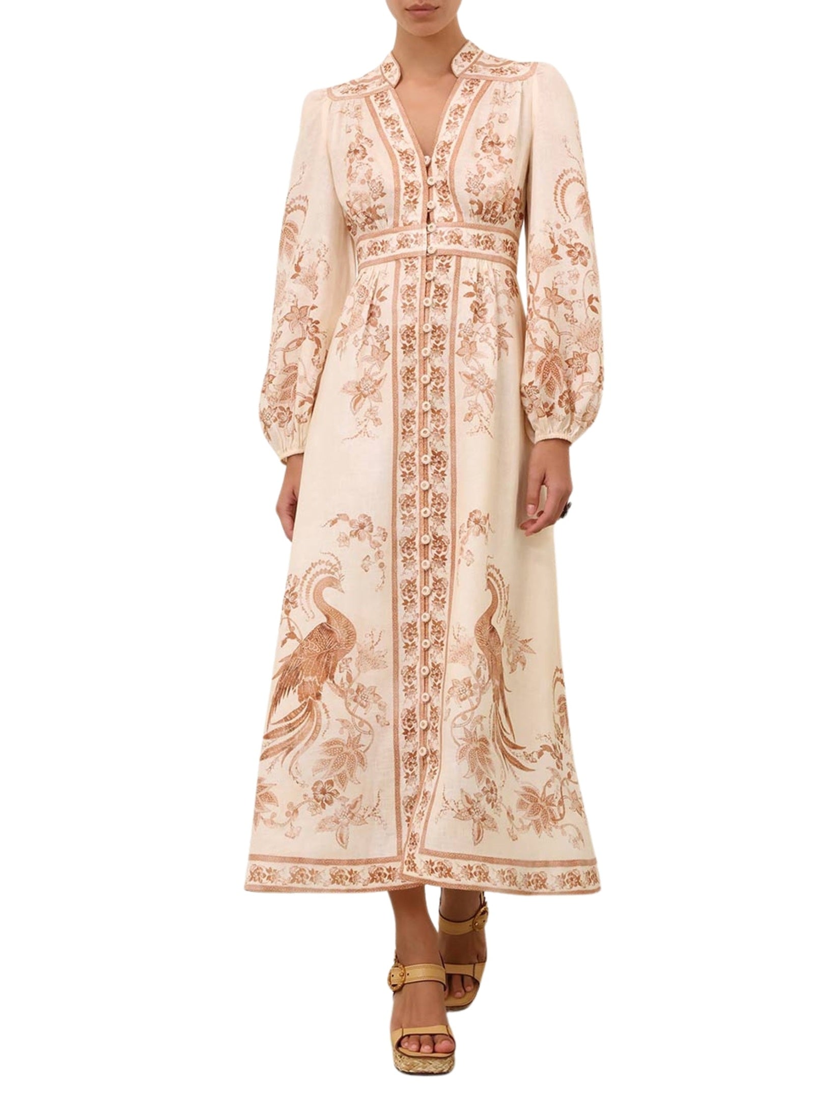 Indra plunge midi dress