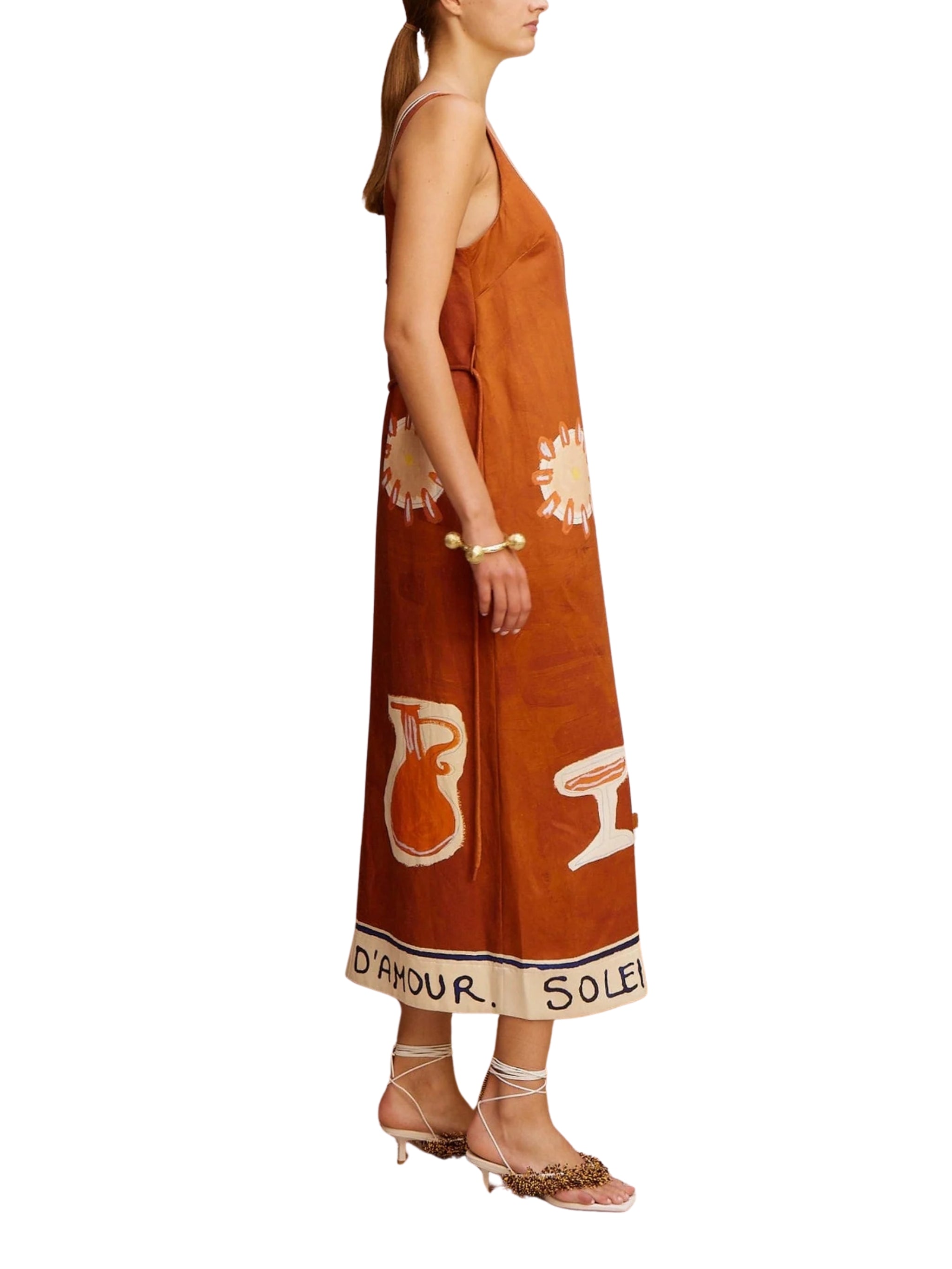Soleil d'amour silk midi dress