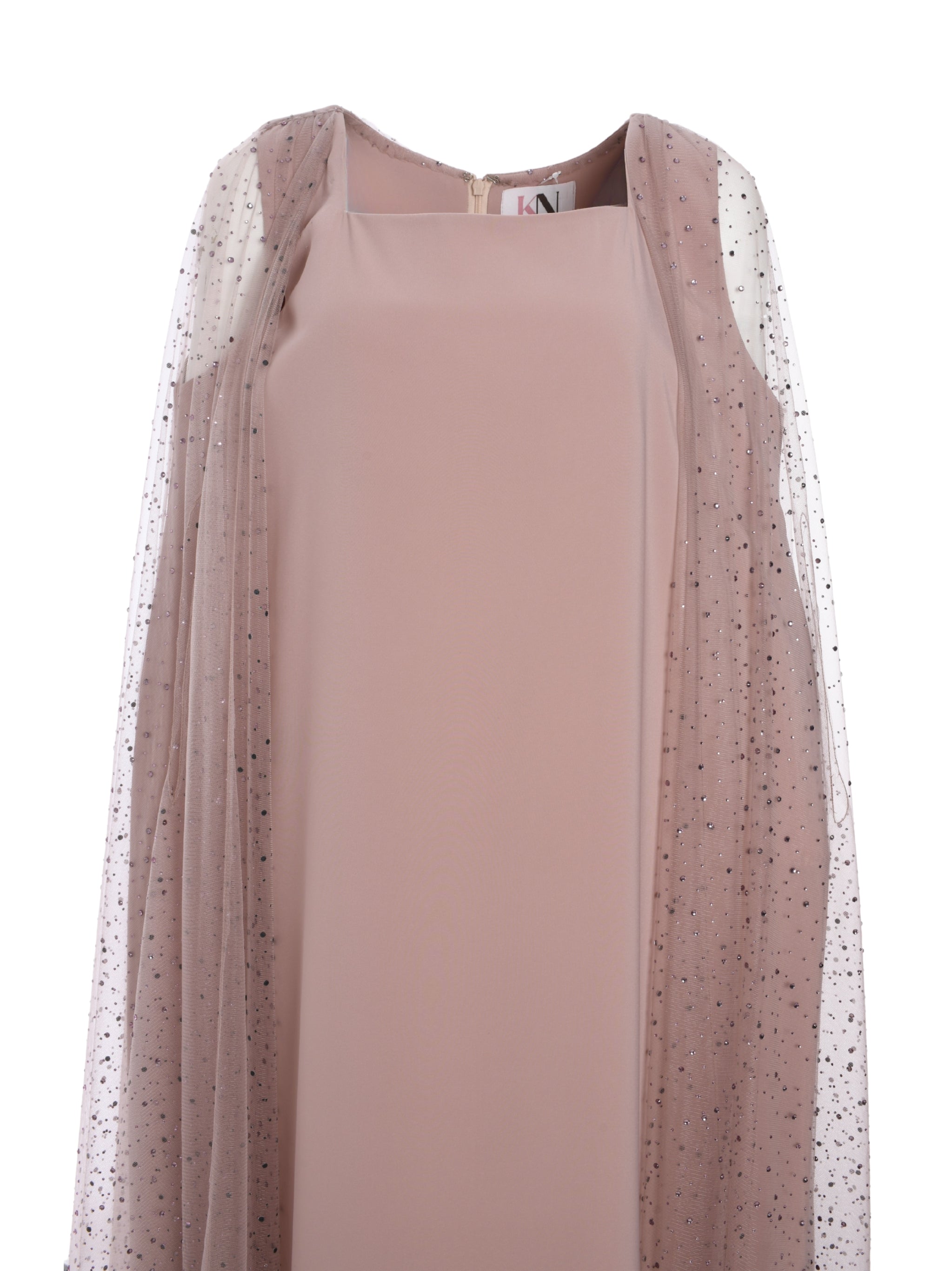 NUDE KAFTAN WITH GLITTER - TWO PIECES