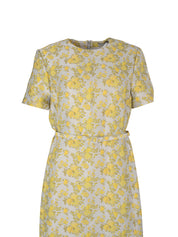 Caraline jacquard midi dress