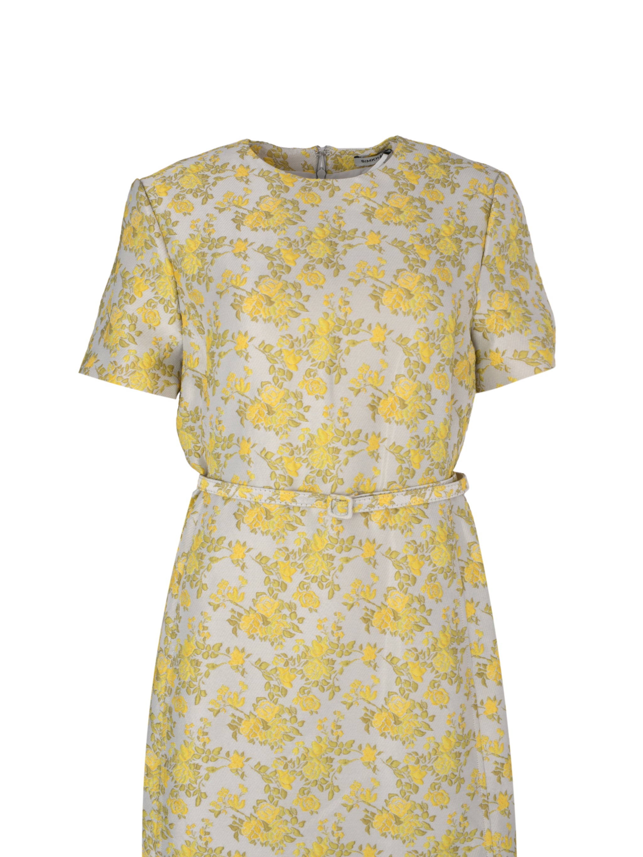 Caraline jacquard midi dress