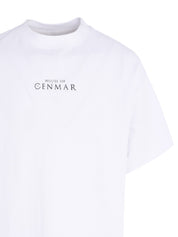 CENMAR WHITE T-SHIRT WITH A BEDOUIN PRINT