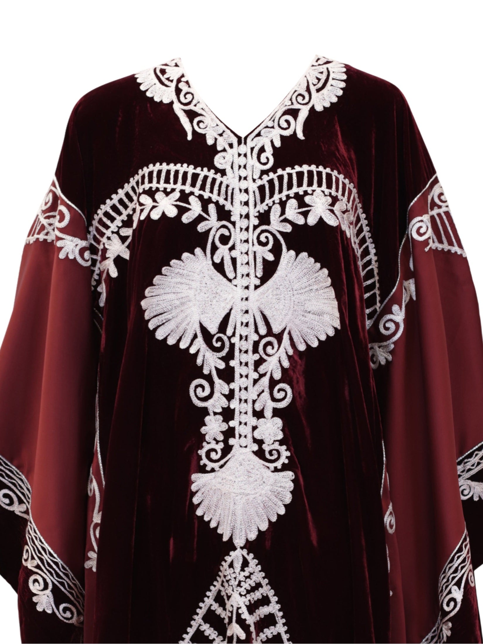 Silk-velvet emrodery kaftan