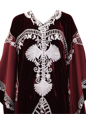 Silk-velvet emrodery kaftan