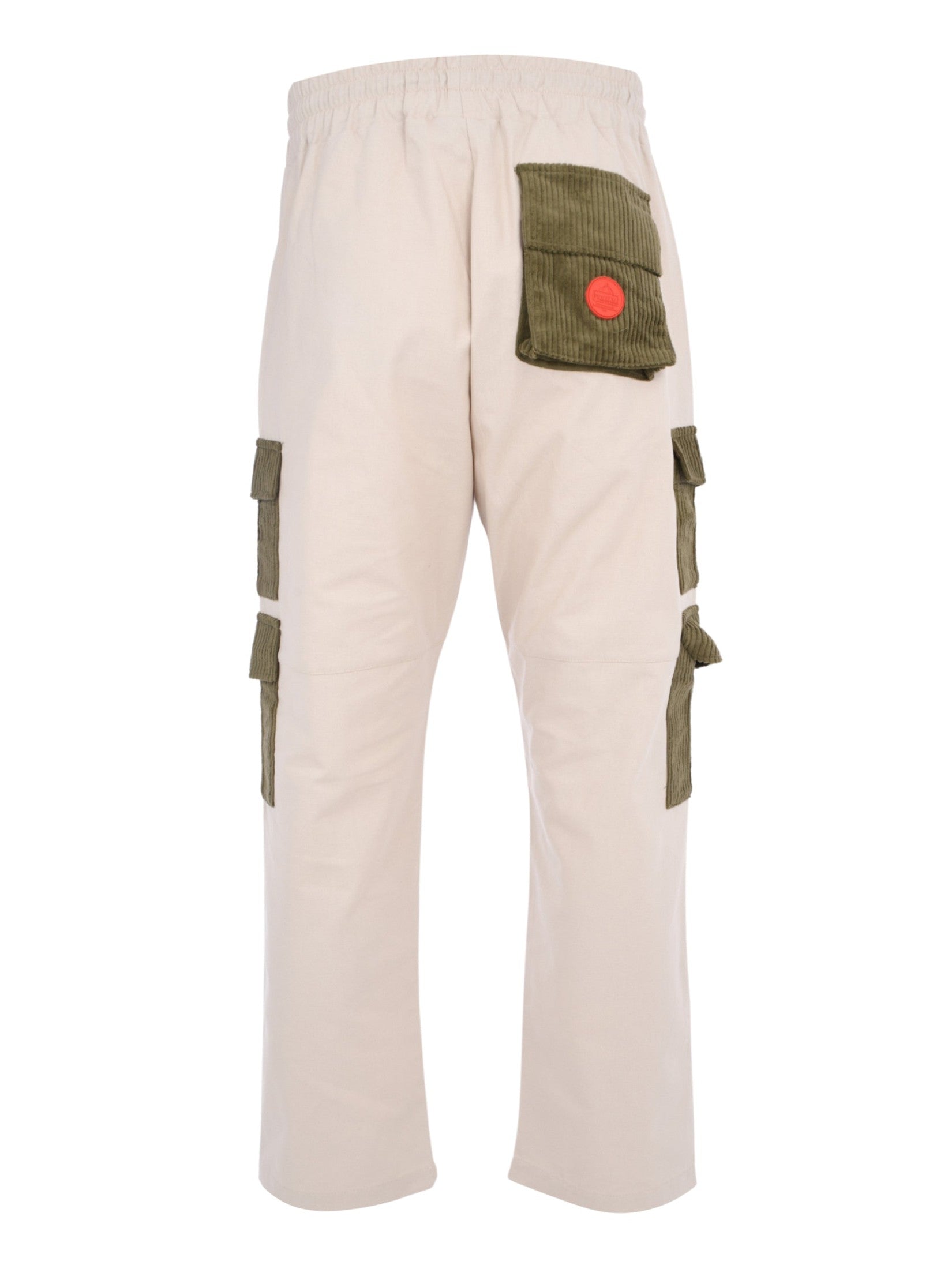 Mixed fabrics cargo pants