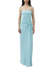 Emma Strapless Draped Jersey Bustier Gown