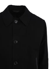 Black linen and cotton desert jacket