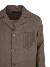 Linen cuban shirt jacket