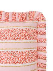 Ruffled cushion 30*50 bagatelle red