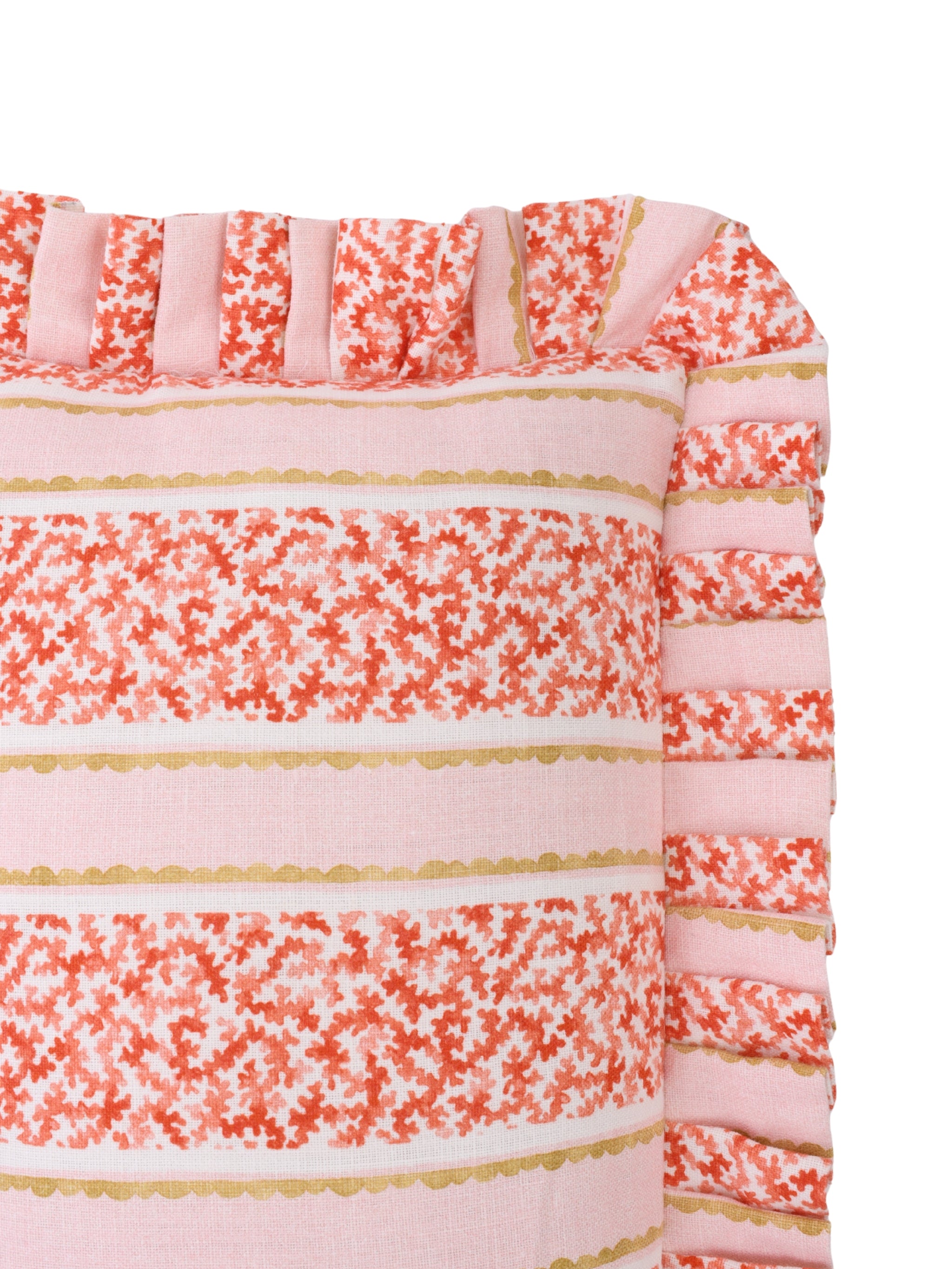 Ruffled cushion 30*50 bagatelle red