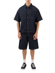 The stitched denim shirt