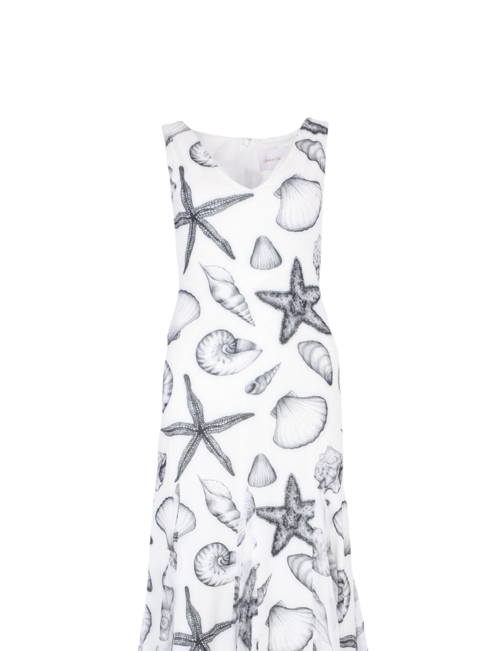 Printed Dress – White