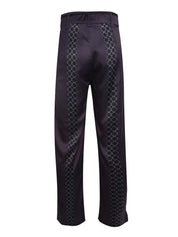 CENMAR SATIN BLACK PATTERN PRINTED PANTS