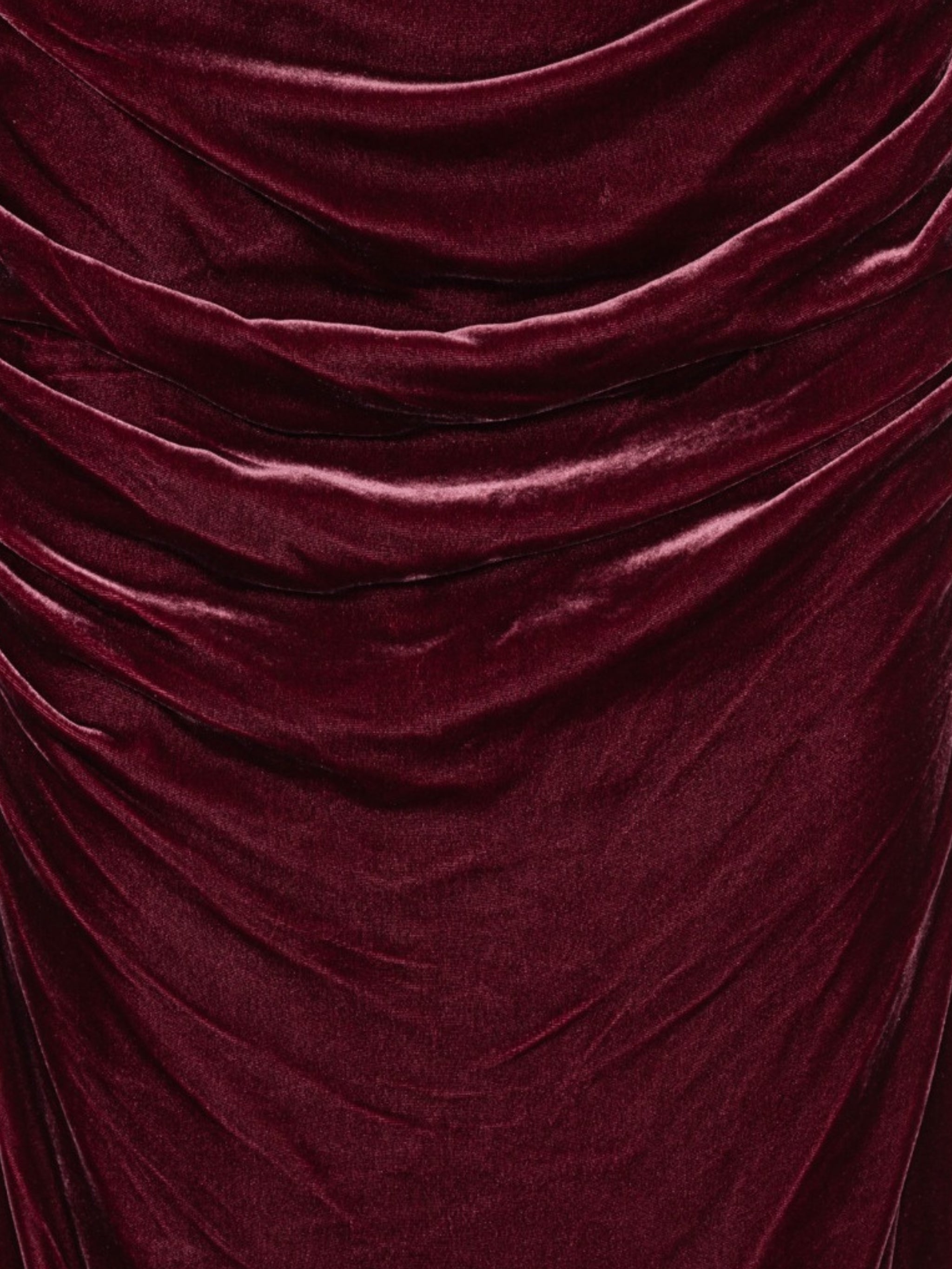 Silk velvet ruched dress