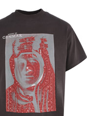 CENMAR GRAY T-SHIRT WITH FRONT MEN PRINT