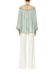 TIMEA LUREX GEORGETTE BLOUSE