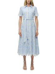 Audria s/s belted midi dress