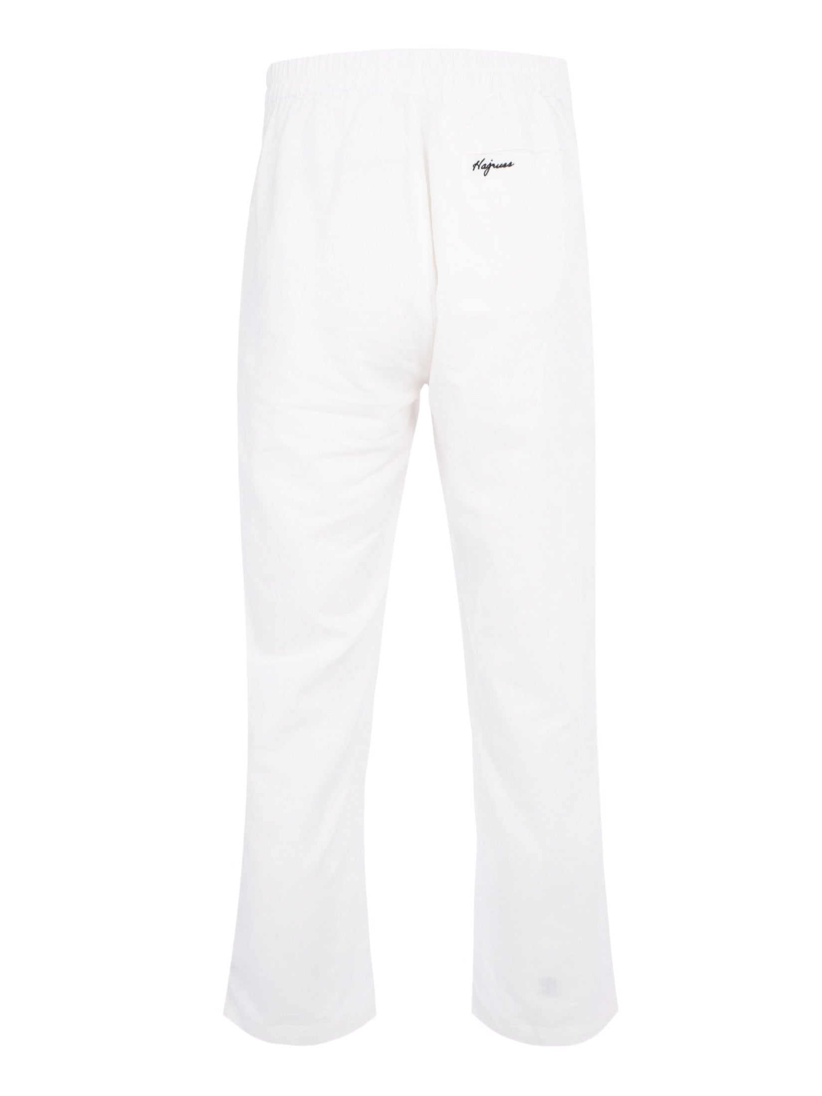Linen white pant (logo back pocket)