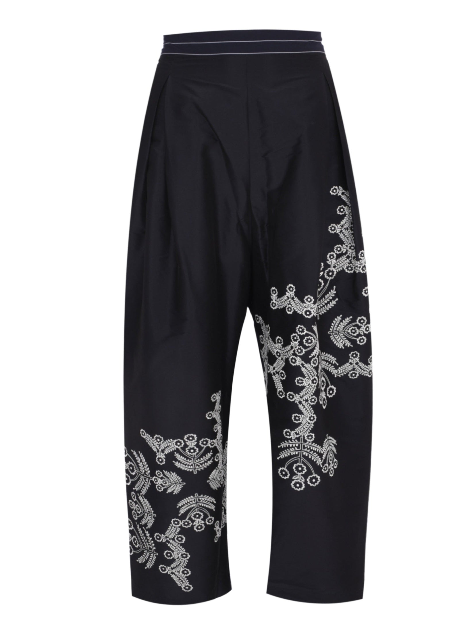 Striped-pattern trousers