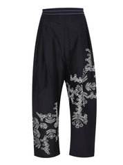 Striped-pattern trousers
