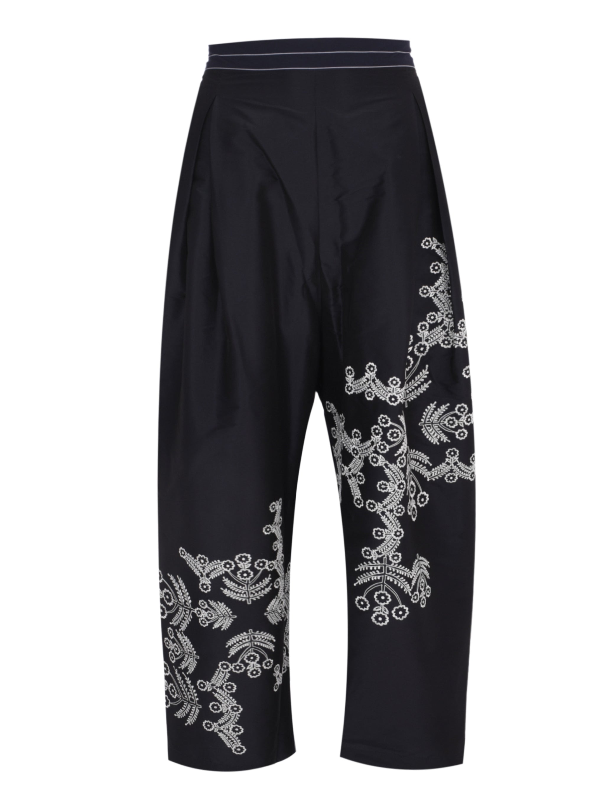 Striped-pattern trousers