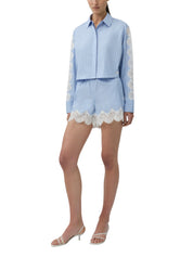 Renata cropped button down shirt