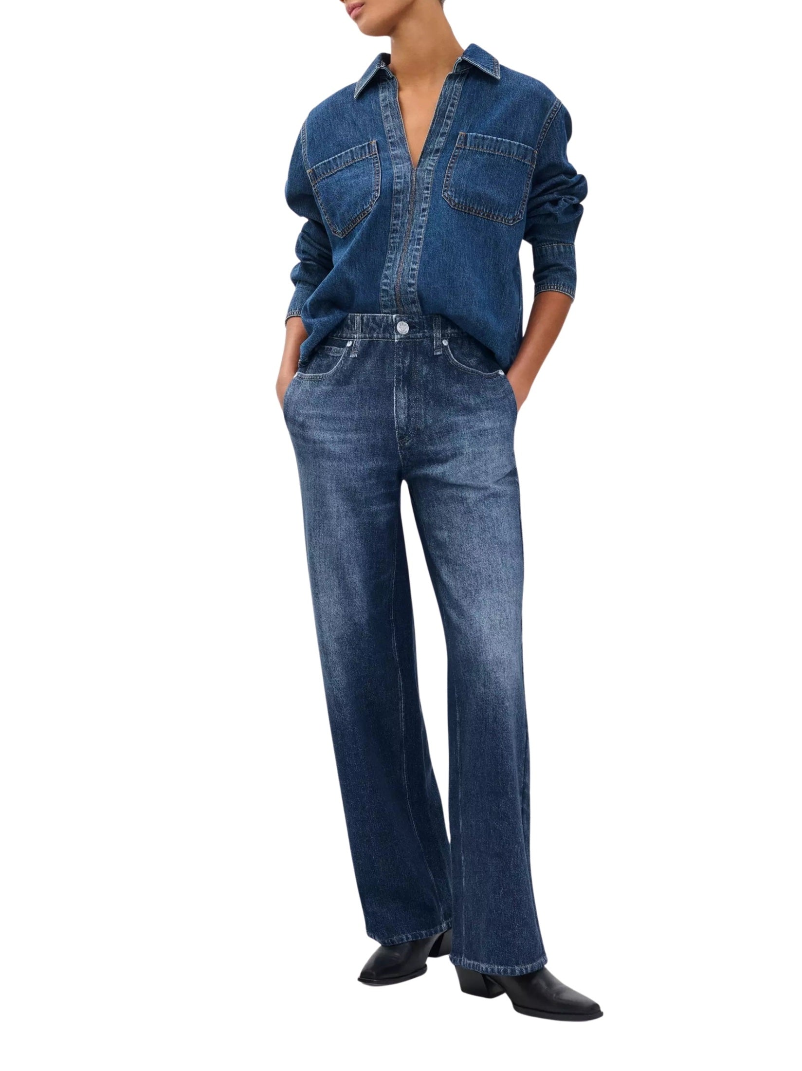 Miramar terry wide leg pant
