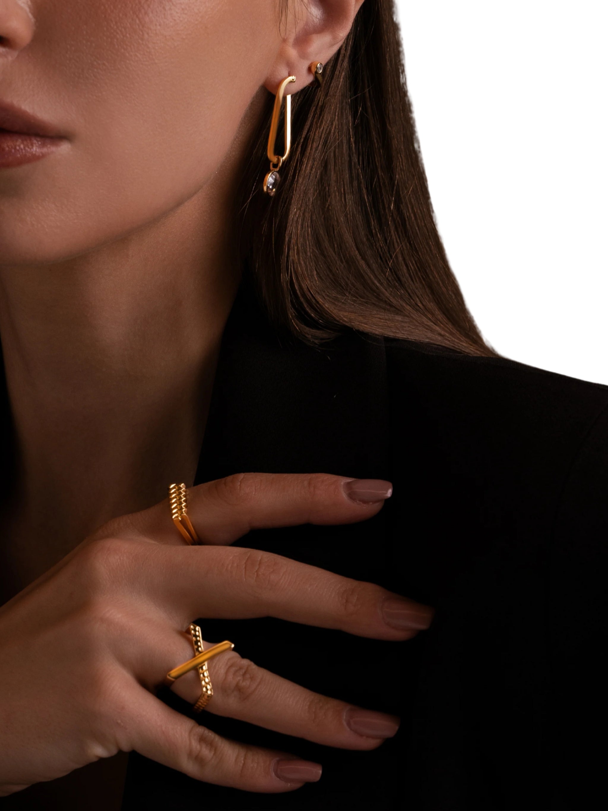 The x ring in sterling silver & 18k gold vermeil