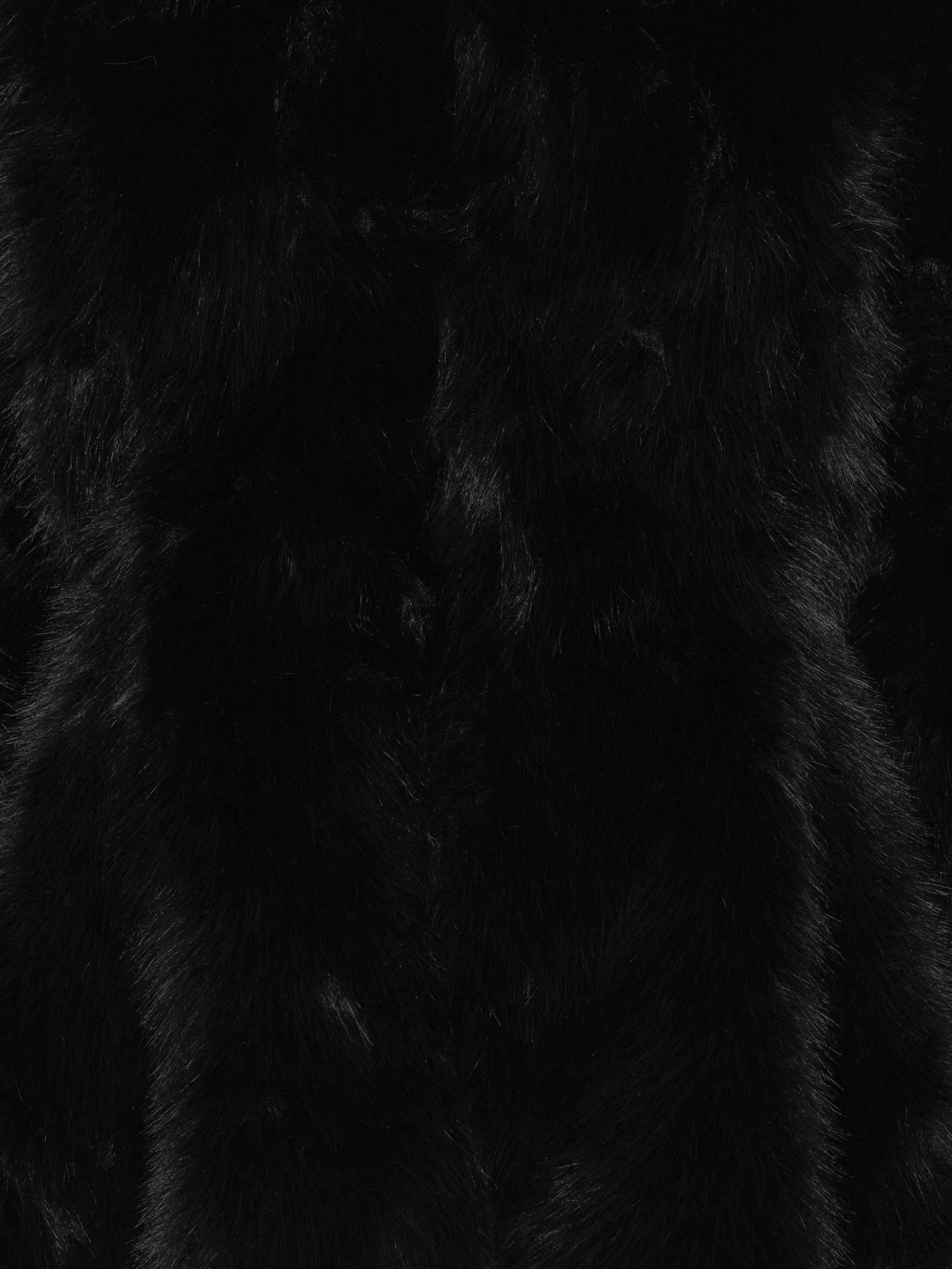Faux fur flared jacket