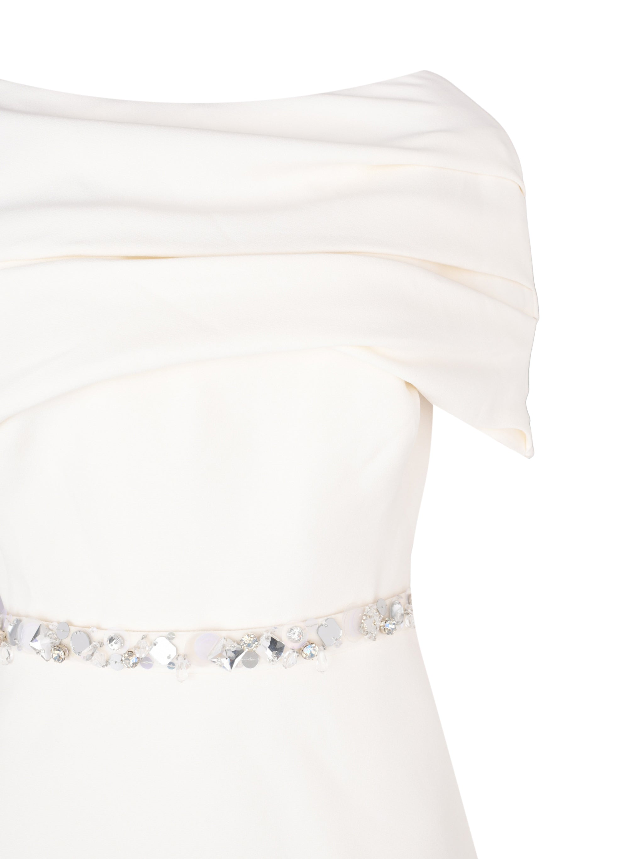 Top with attached pleated cape and peplum
