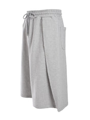 ONE TUCK JERSEY BERMUDA SHORTS