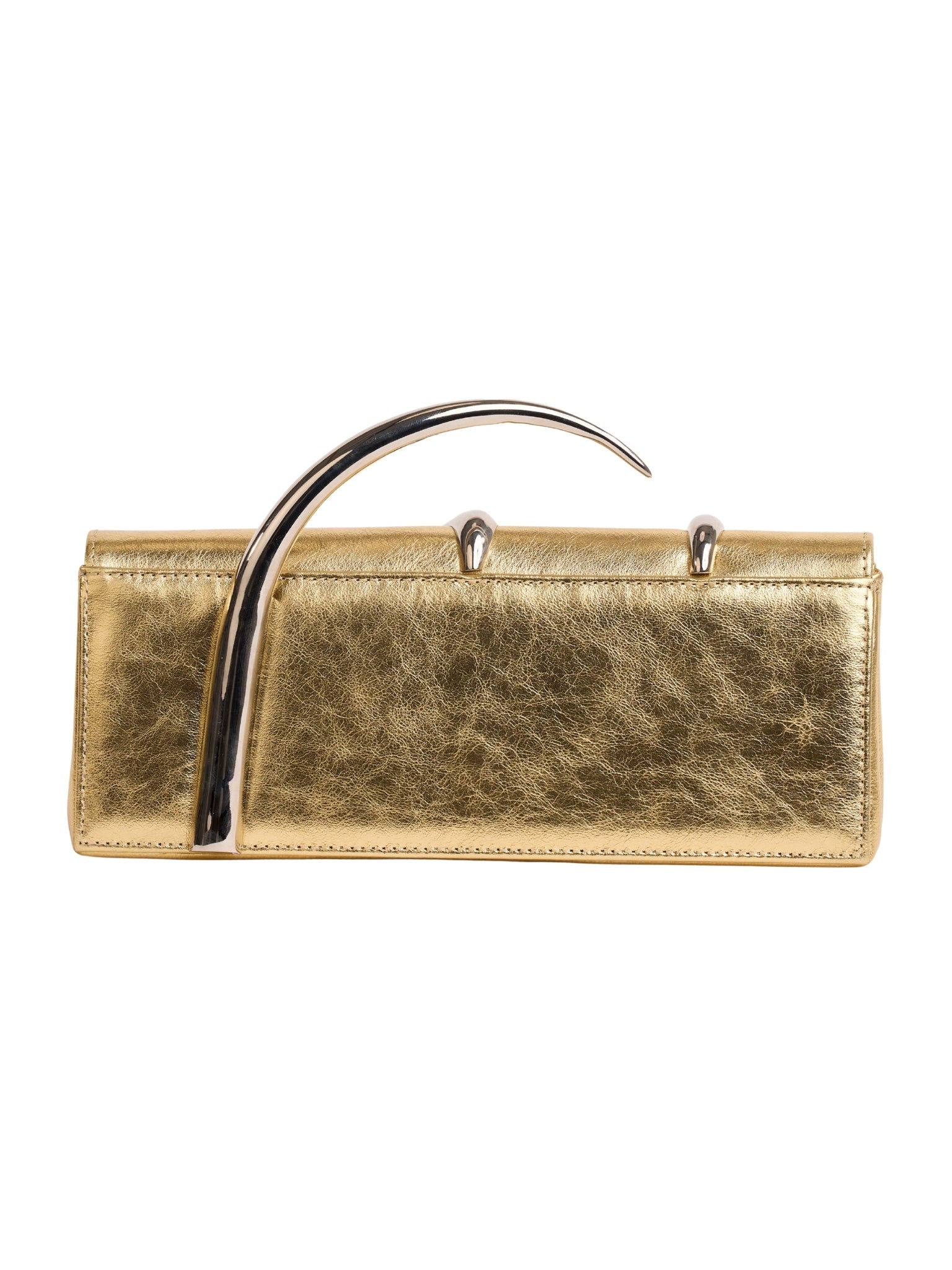 Gold Aura Baguette Clutch