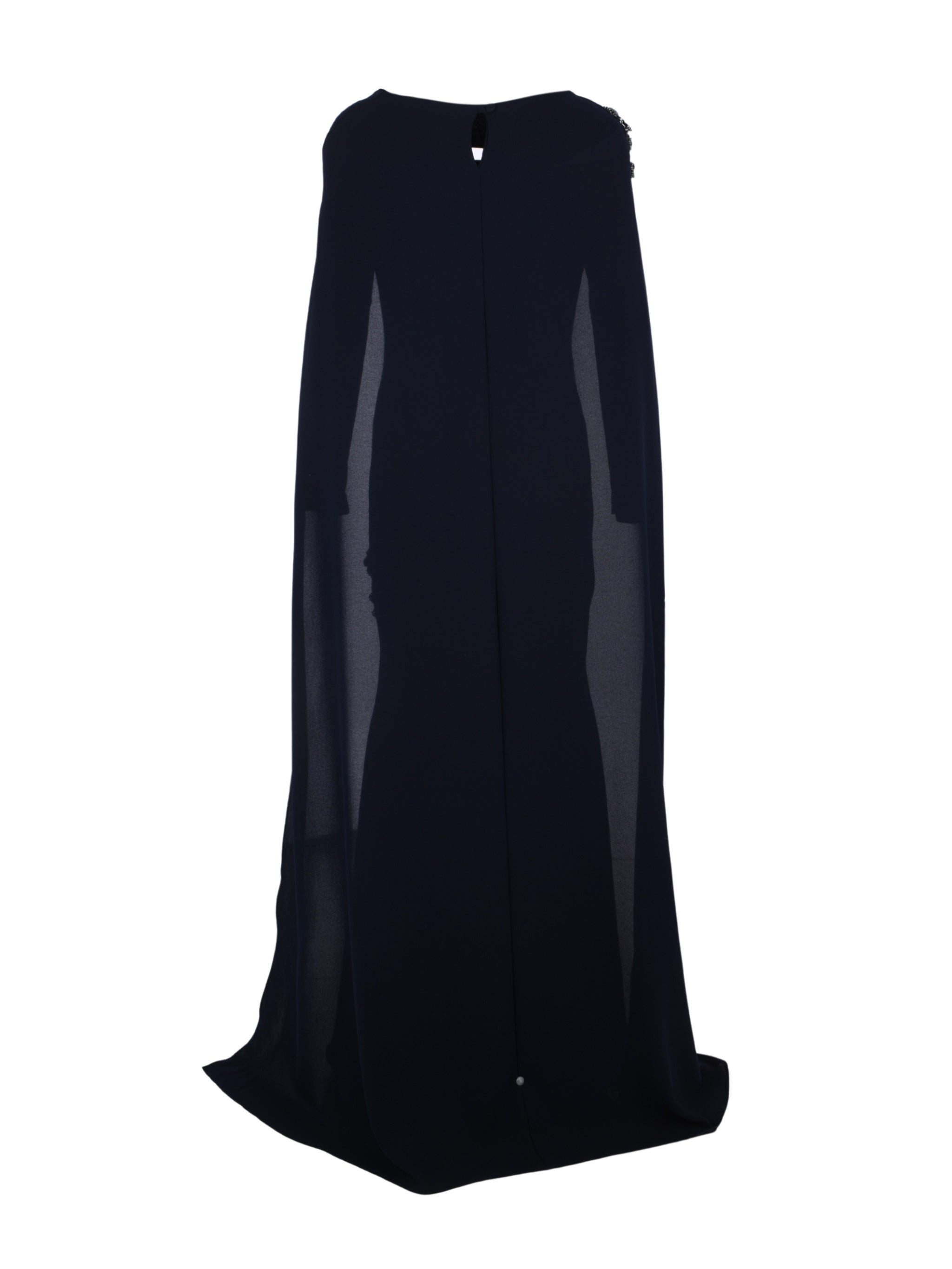 HAND EMBROIDERD ED FLOWER WITH OFF SHOULDE DRESS FISH CUT AND CAPE