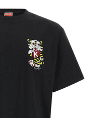 'kenzo wild tiger' embroidered oversized t-shirt in cotton