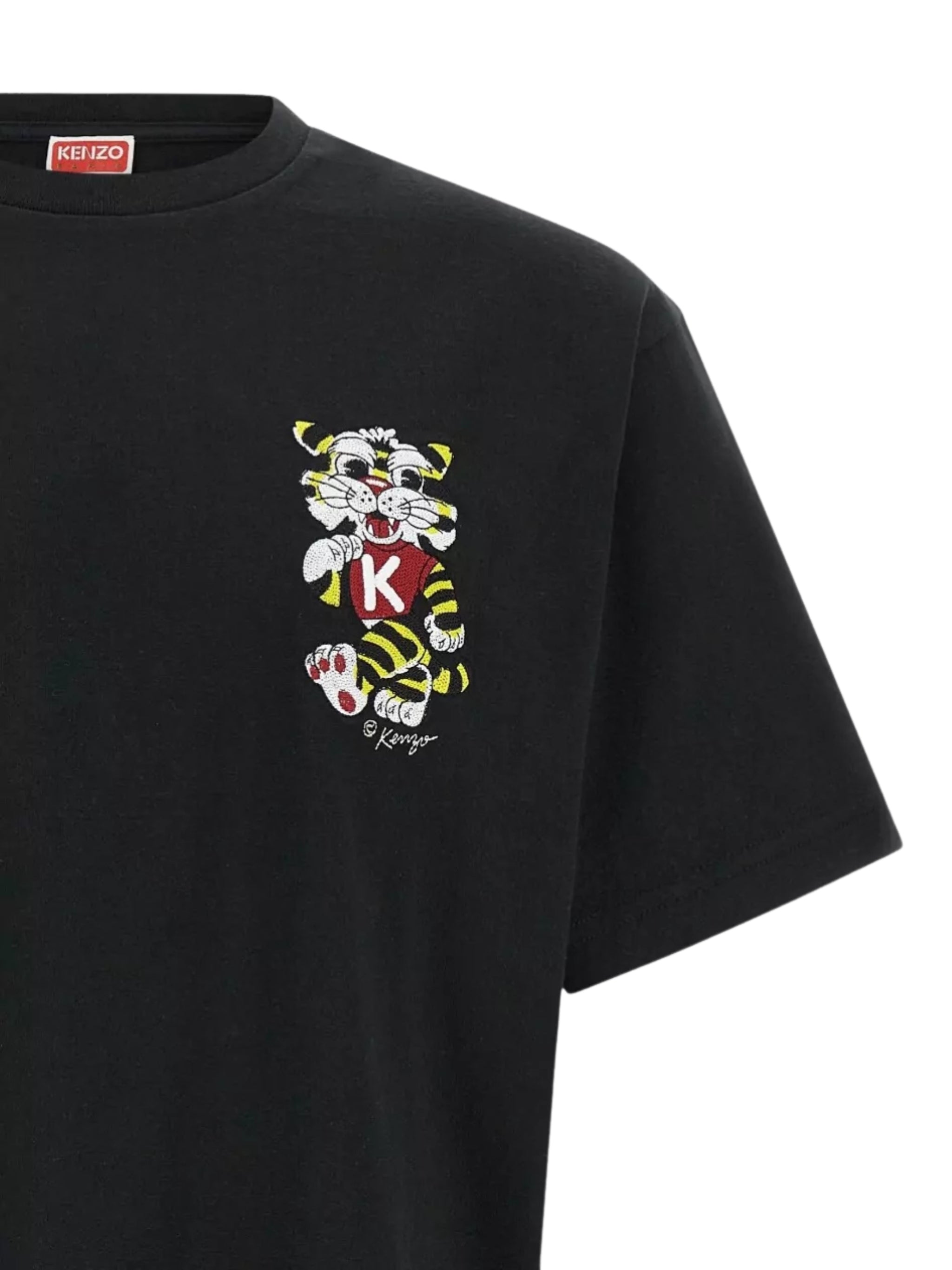 'kenzo wild tiger' embroidered oversized t-shirt in cotton
