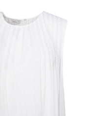 PLEATED A-LINE CREW NK TOP